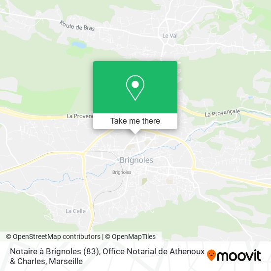 Notaire à Brignoles (83), Office Notarial de Athenoux & Charles map