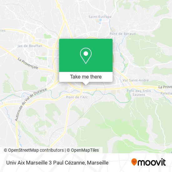 Mapa Univ Aix Marseille 3 Paul Cézanne