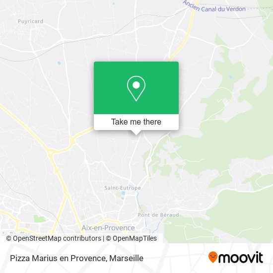 Pizza Marius en Provence map
