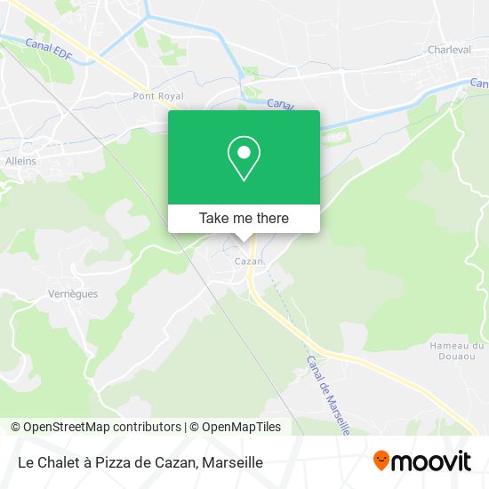 Mapa Le Chalet à Pizza de Cazan