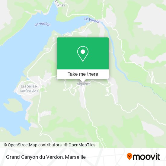 Grand Canyon du Verdon map