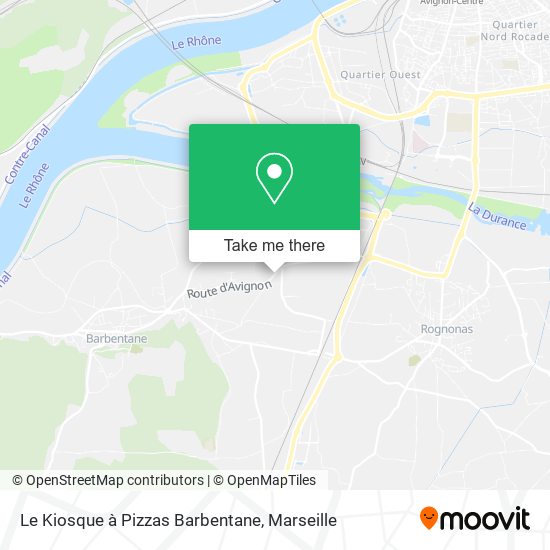 Le Kiosque à Pizzas Barbentane map