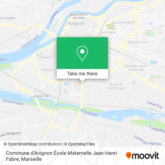 Commune d'Avignon École Maternelle Jean-Henri Fabre map