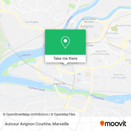 Autosur Avignon Courtine map