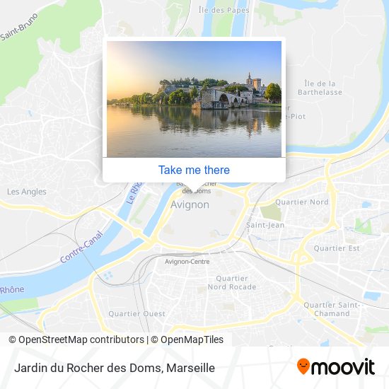 Mapa Jardin du Rocher des Doms