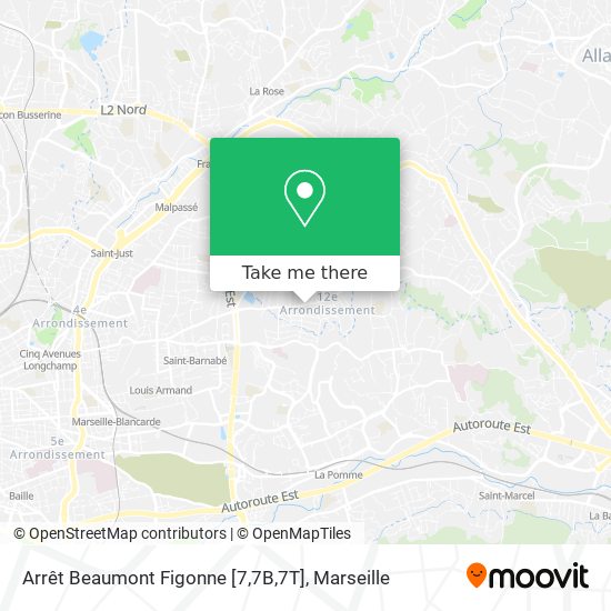 Arrêt Beaumont Figonne [7,7B,7T] map