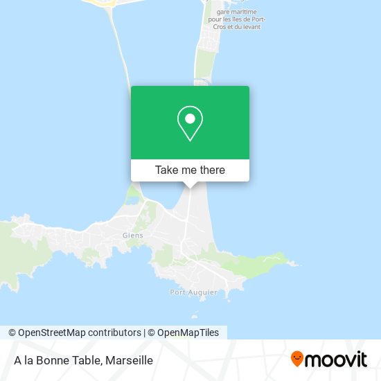 A la Bonne Table map