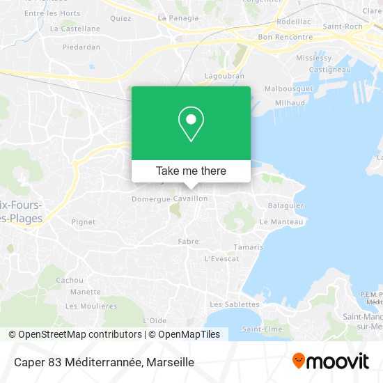 Caper 83 Méditerrannée map
