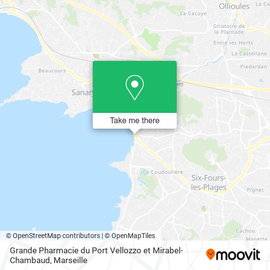 Grande Pharmacie du Port Vellozzo et Mirabel-Chambaud map