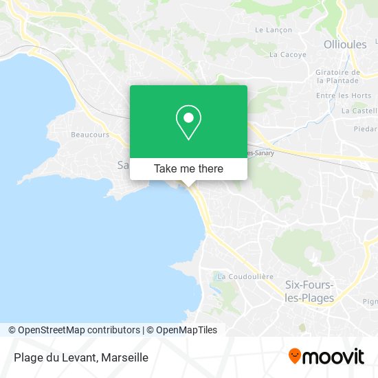 Plage du Levant map