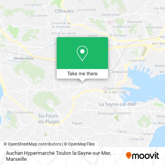 Auchan Hypermarché Toulon la-Seyne-sur-Mer map