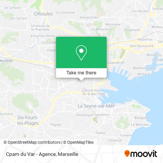Cpam du Var - Agence map