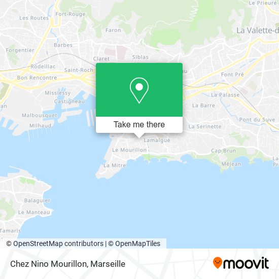 Chez Nino Mourillon map