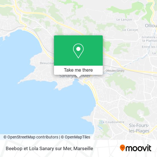 Beebop et Lola Sanary sur Mer map