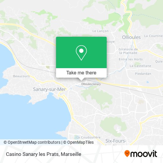 Casino Sanary les Prats map