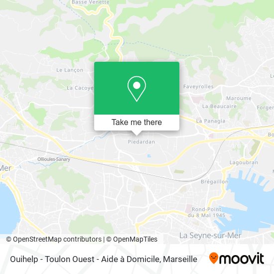 Ouihelp - Toulon Ouest - Aide à Domicile map