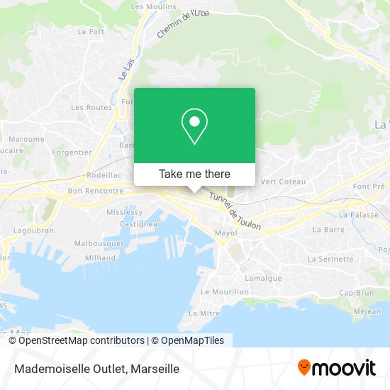 Mademoiselle Outlet map