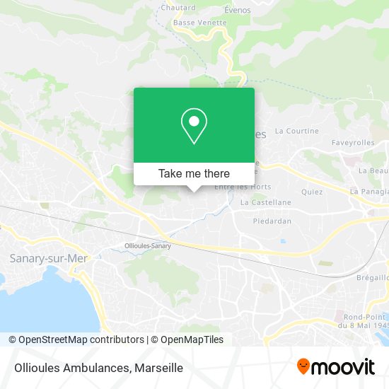 Ollioules Ambulances map