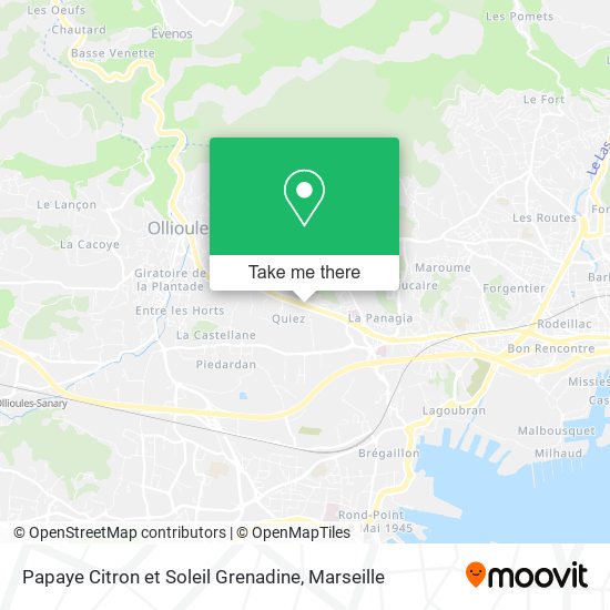 Papaye Citron et Soleil Grenadine map