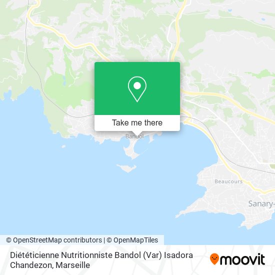 Diététicienne Nutritionniste Bandol (Var) Isadora Chandezon map