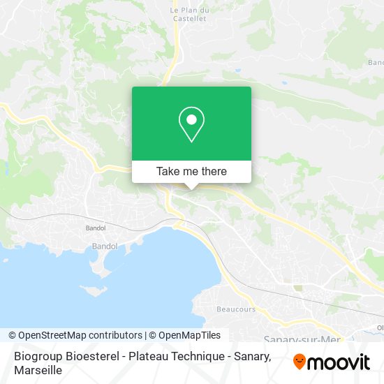 Biogroup Bioesterel - Plateau Technique - Sanary map