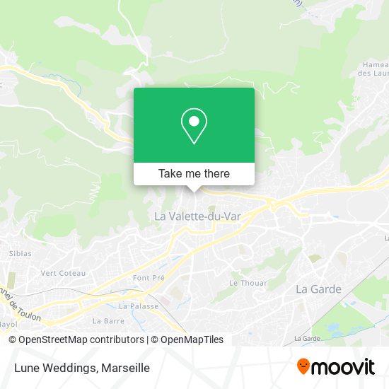 Lune Weddings map