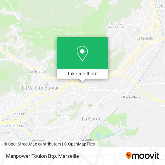 Manpower Toulon Btp map