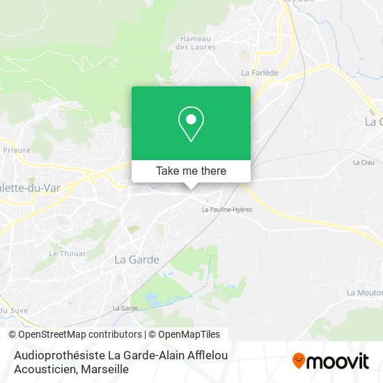 Mapa Audioprothésiste La Garde-Alain Afflelou Acousticien