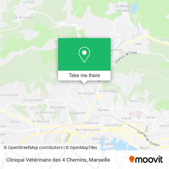 Clinique Vétérinaire des 4 Chemins map