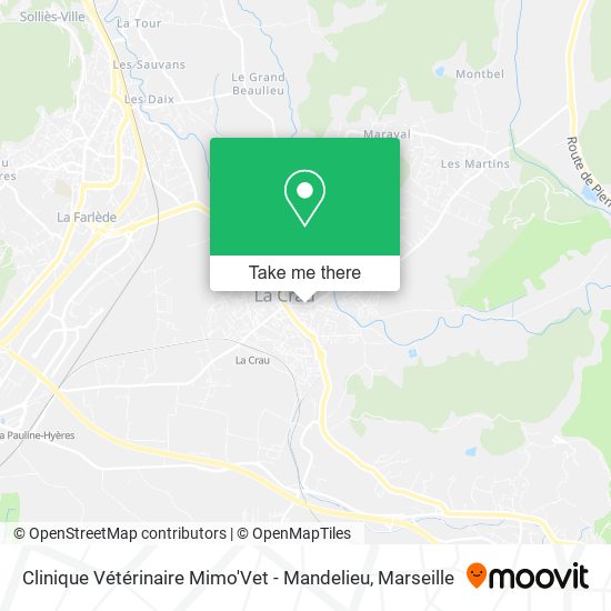 Clinique Vétérinaire Mimo'Vet - Mandelieu map