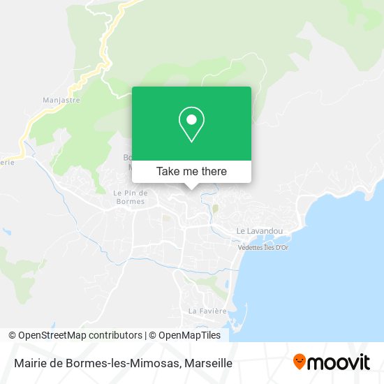 Mairie de Bormes-les-Mimosas map