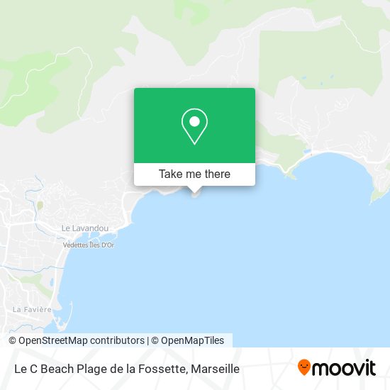 Le C Beach Plage de la Fossette map