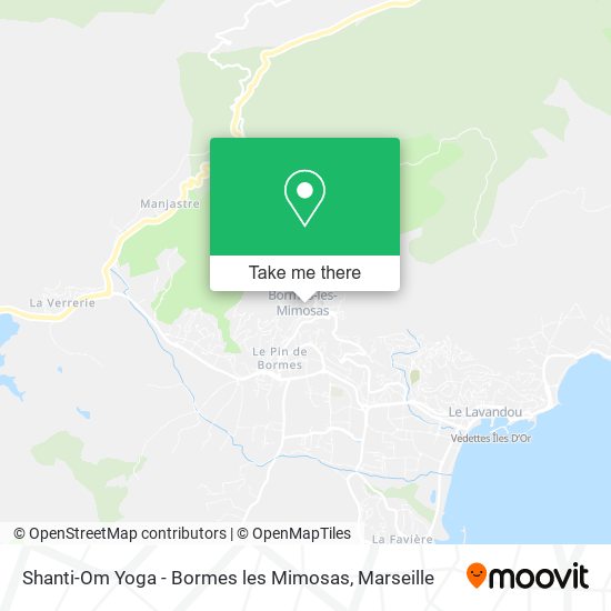 Shanti-Om Yoga - Bormes les Mimosas map
