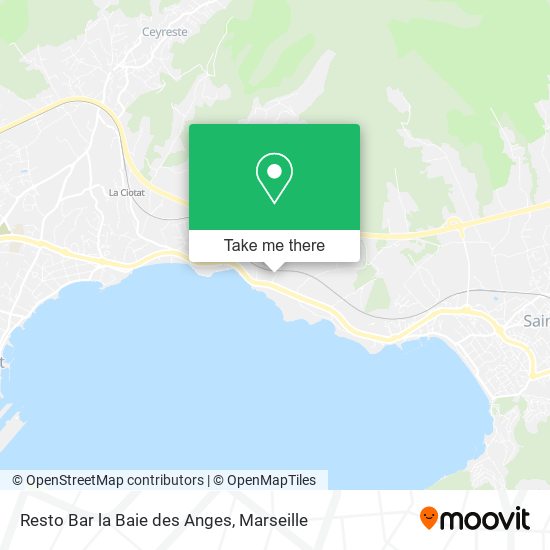 Mapa Resto Bar la Baie des Anges