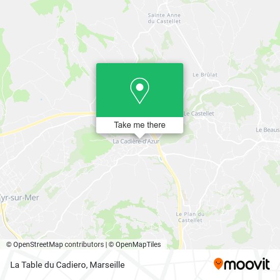 La Table du Cadiero map