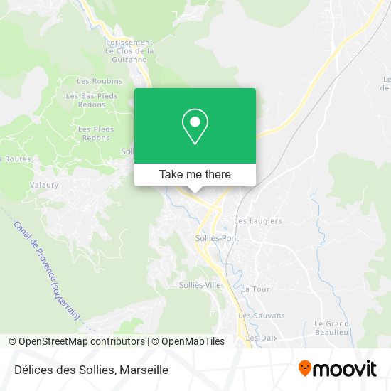 Délices des Sollies map