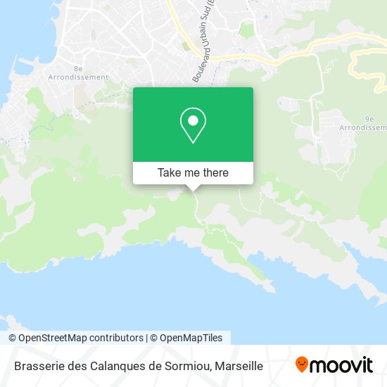 Brasserie des Calanques de Sormiou map