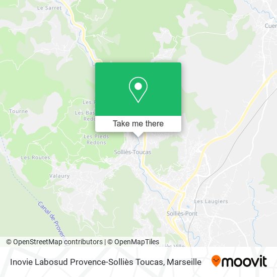 Inovie Labosud Provence-Solliès Toucas map
