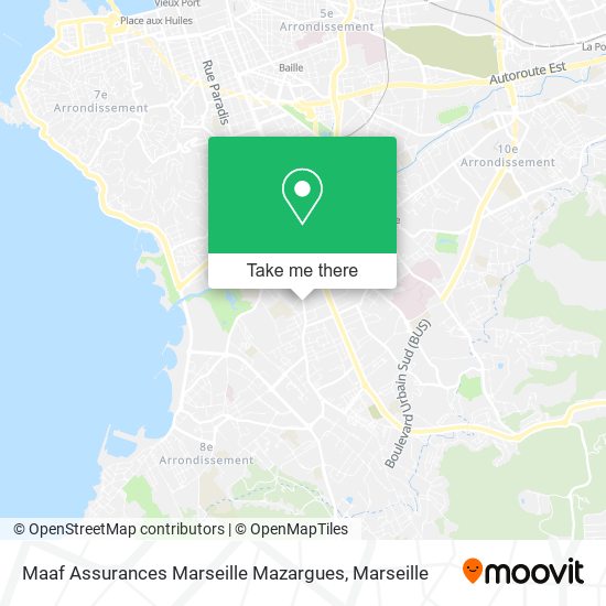 Mapa Maaf Assurances Marseille Mazargues