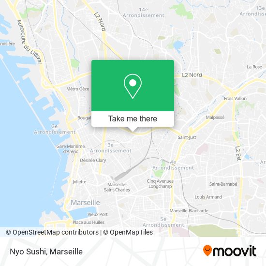 Nyo Sushi map