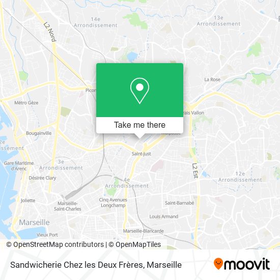 Sandwicherie Chez les Deux Frères map