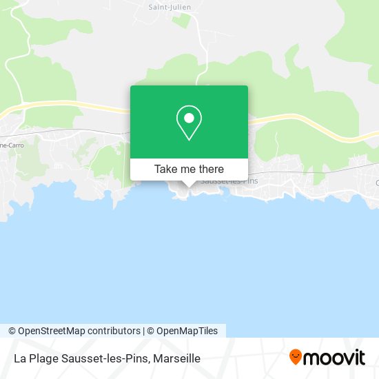 La Plage Sausset-les-Pins map