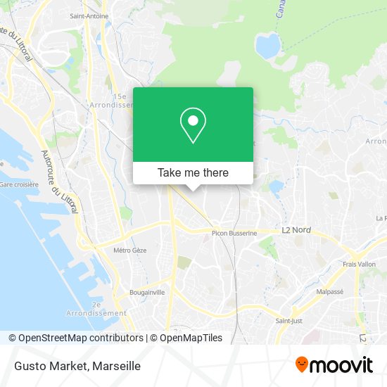 Gusto Market map