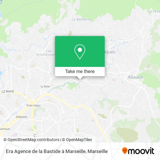 Era Agence de la Bastide à Marseille map