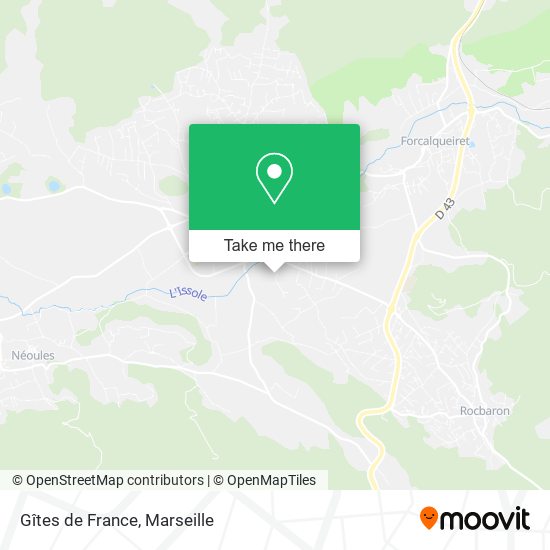 Gîtes de France map