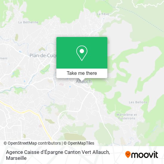 Agence Caisse d'Épargne Canton Vert Allauch map
