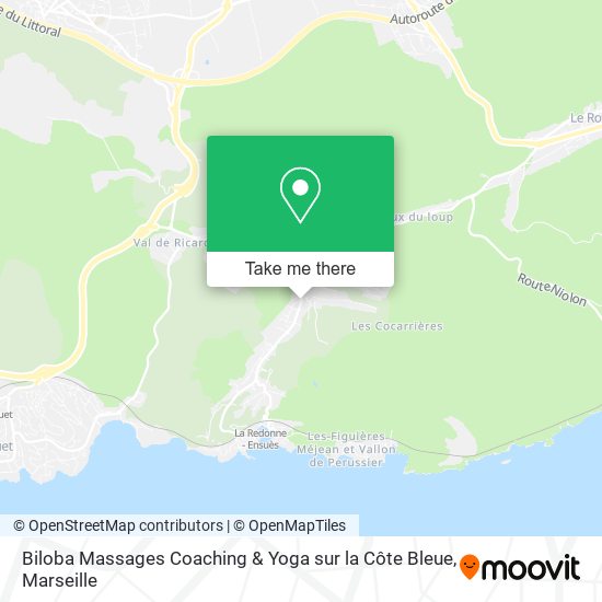Biloba Massages Coaching & Yoga sur la Côte Bleue map