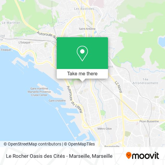 Le Rocher Oasis des Cités - Marseille map