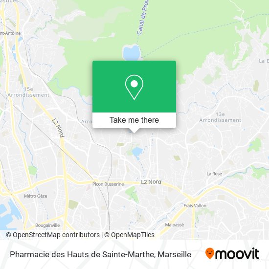 Pharmacie des Hauts de Sainte-Marthe map