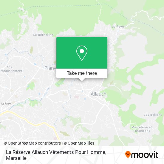 La Réserve Allauch Vêtements Pour Homme map